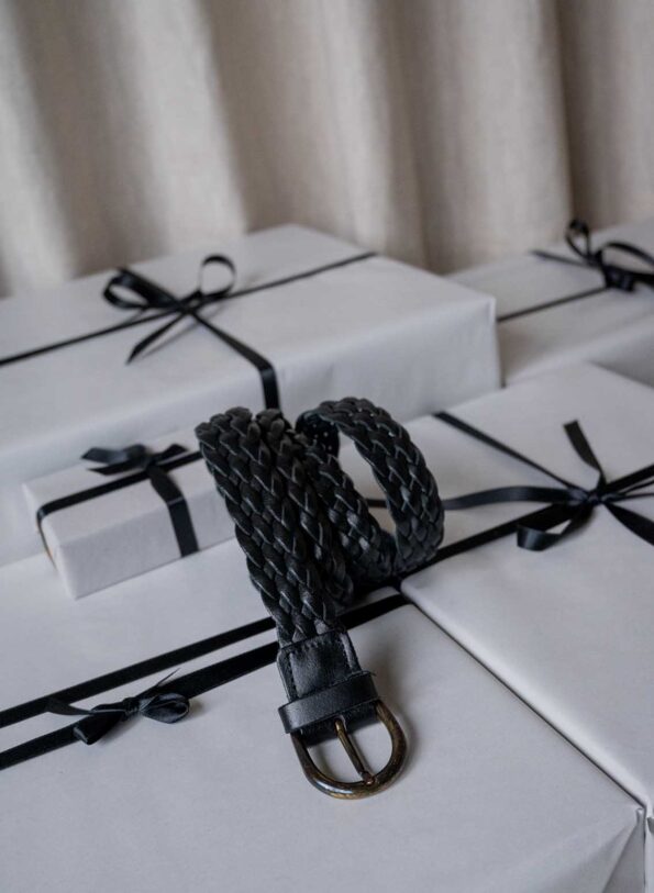 The black braided belt - one size