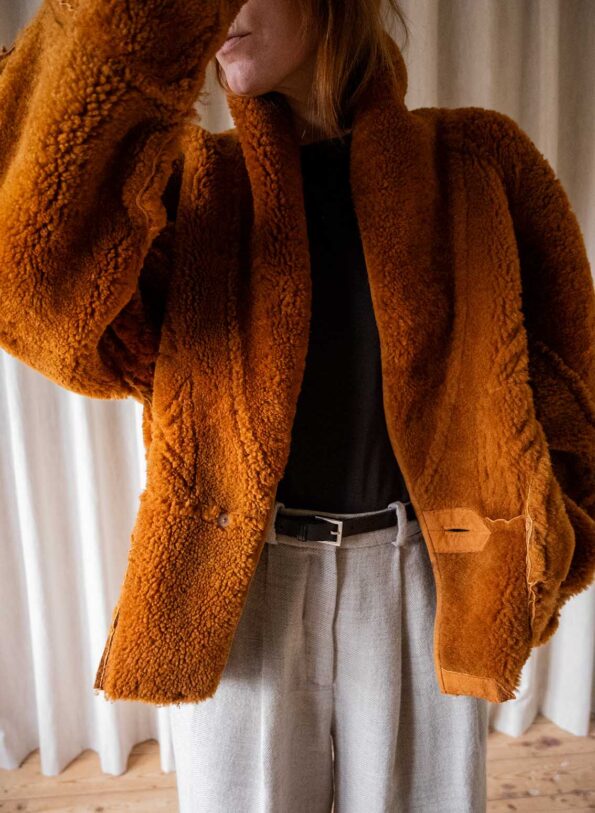 &II Upcycled: The terra cropped lammy coat - Size up to 42 - Image 9