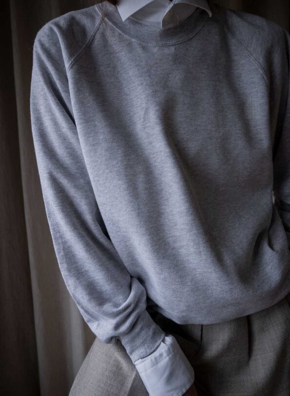 The light grey melange sweat - Size up to 40 - Image 3