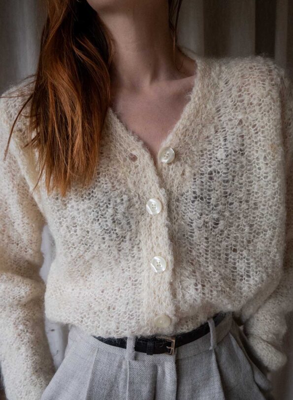 The soft ivory knitted cardigan - Size up to 38 - Image 5