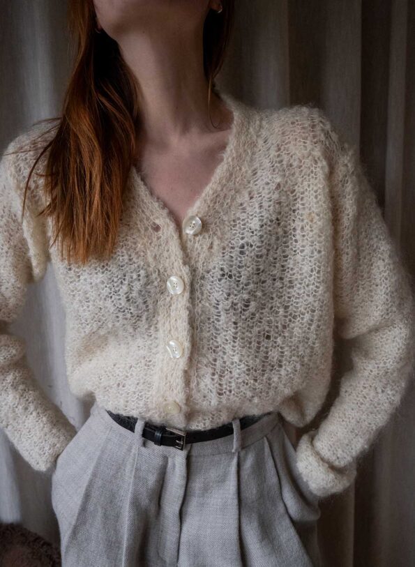 The soft ivory knitted cardigan - Size up to 38