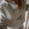 &II upcycled: The light grey double face wool duffelcoat - Size up to 40 - Image 2
