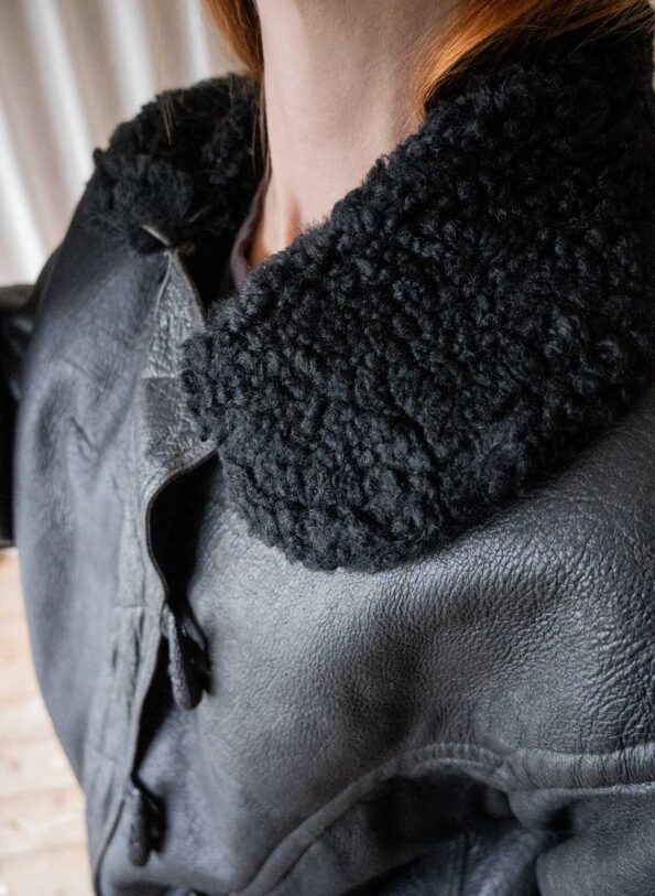 The black lammy duffle coat - Size up to 40 - Image 8