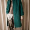 The 100% wool england made bottle green coat - Size up to 38 - Image 2