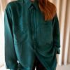 The bottle green 100% silk shirt - Size up to 42 - Image 3