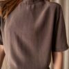 The 100% silk brown top - Size up to 38 - Image 3