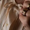 The cream pintuck bow blouse in silk - Size up to 36 - Image 2