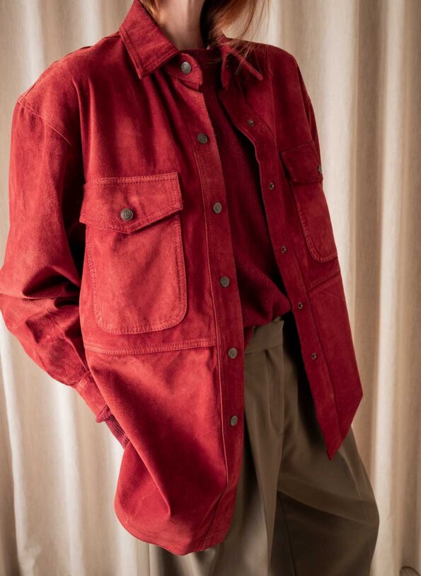 The suede burnt red shirt - Size up to 42 - Image 3
