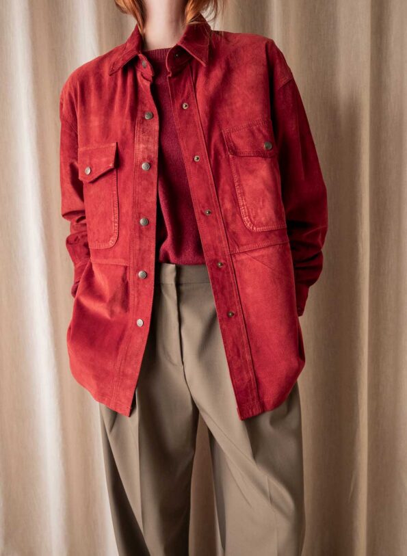 The suede burnt red shirt - Size up to 42 - Image 6