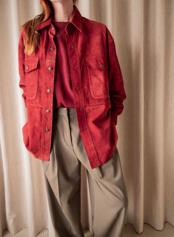 The suede burnt red shirt - Size up to 42 - Image 5