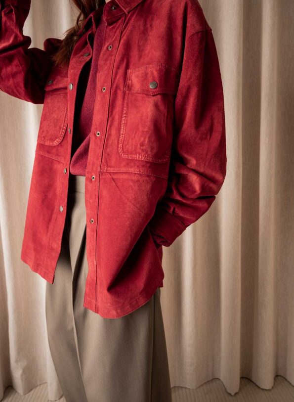 The suede burnt red shirt - Size up to 42 - Image 2