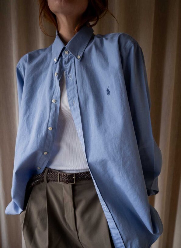 The RALPH LAUREN sky blue cotton shirt - Size up to L - Image 2