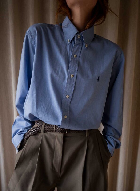 The RALPH LAUREN sky blue cotton shirt - Size up to L - Image 7