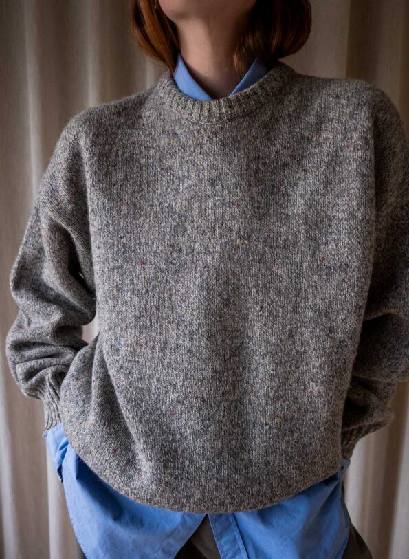 The greige 100% wool melee knit - Size up to XL - Image 2