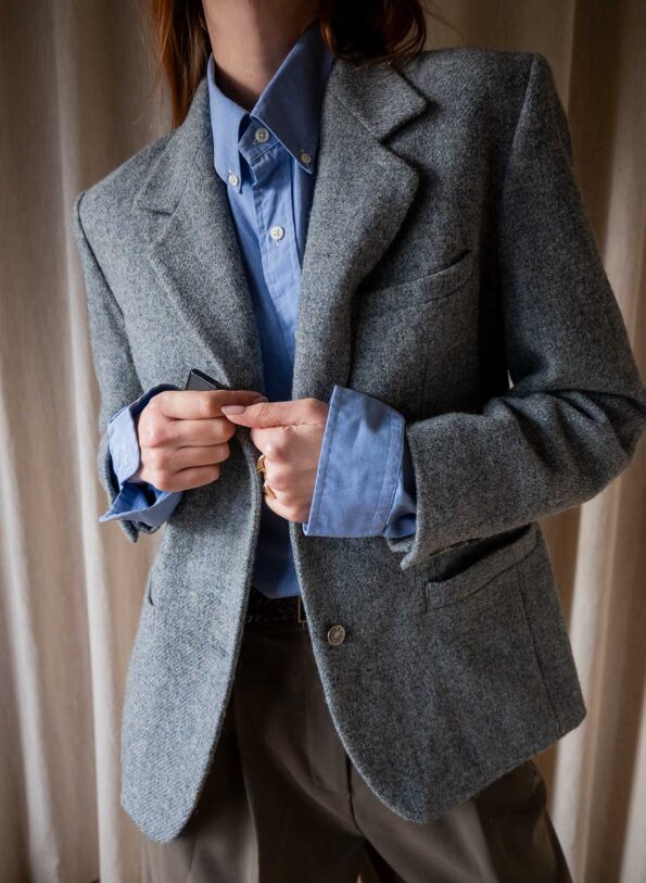 The vintage CACHAREL wool melange blazer - Size up to M - Image 9