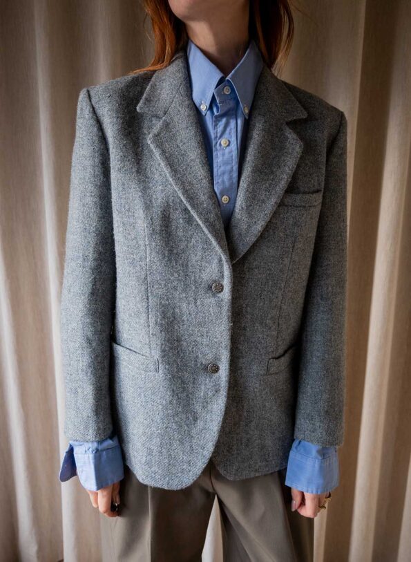 The vintage CACHAREL wool melange blazer - Size up to M - Image 4
