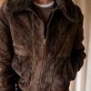 The dark brown suede zip jacket - Size up to S - Image 5