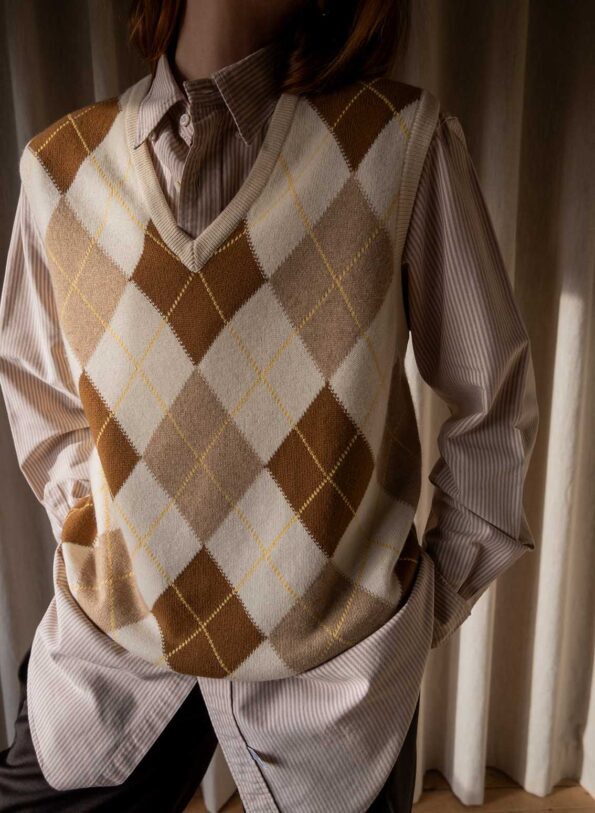 The argyle Spencer in Cashmere - Size up to L - Image 2