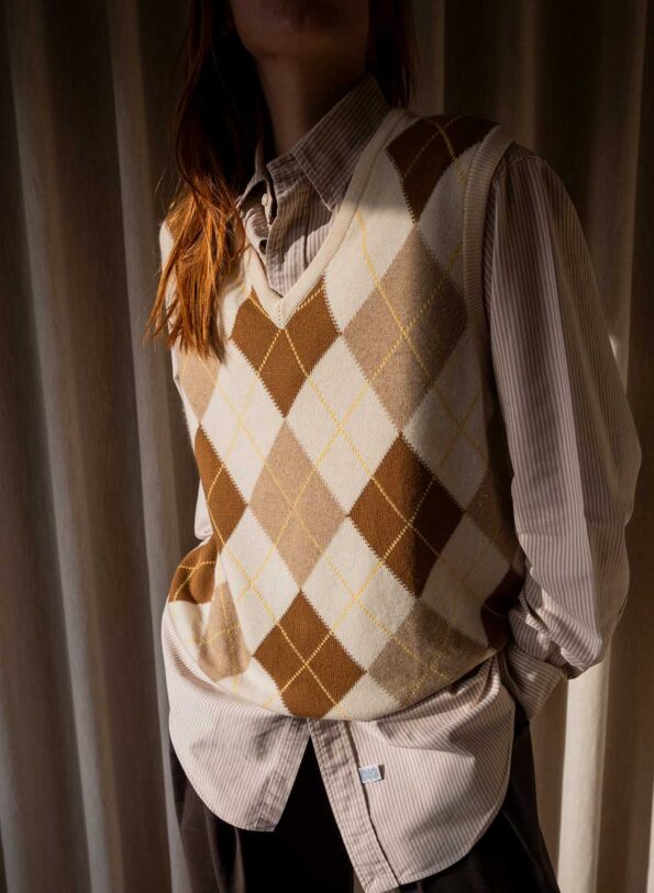 The argyle Spencer in Cashmere - Size up to L - Image 4