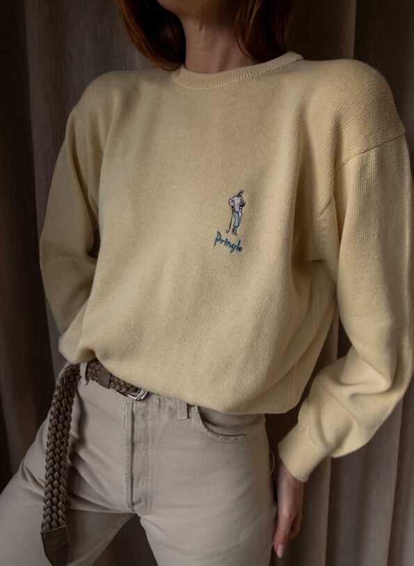 The butter yellow 100% cotton Pringle jumper - Size up to M