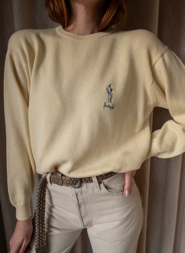 The butter yellow 100% cotton Pringle jumper - Size up to M - Image 2