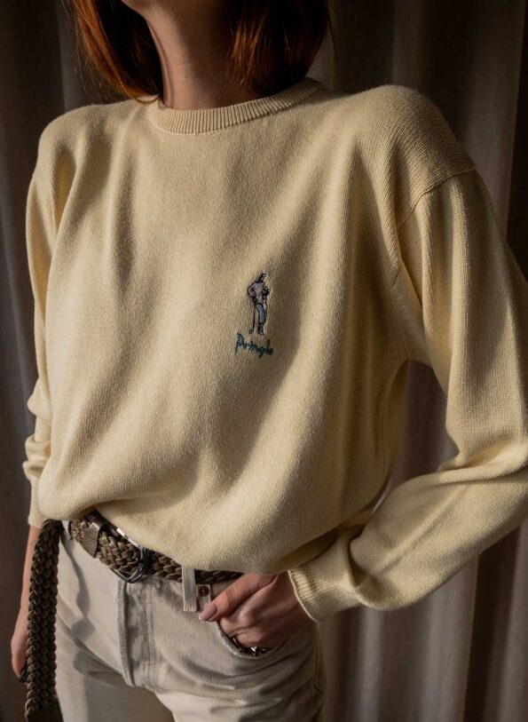The butter yellow 100% cotton Pringle jumper - Size up to M - Image 3