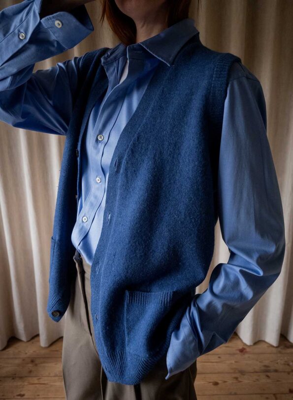 The kings blue 100% wool knitted Spencer - Size up to XL - Image 2