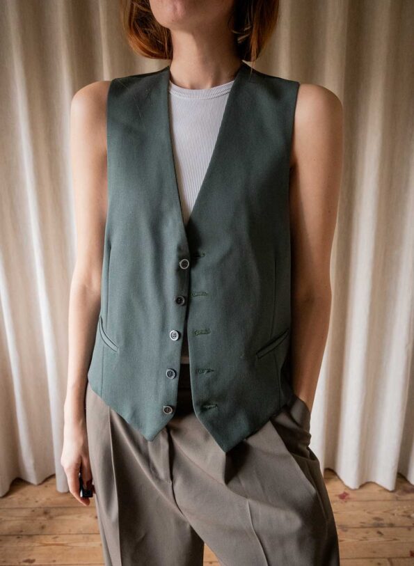 The moss green waistcoat - Size up to M