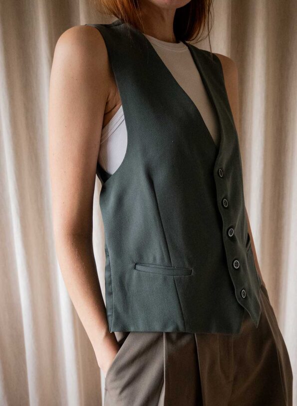 The moss green waistcoat - Size up to M - Image 4