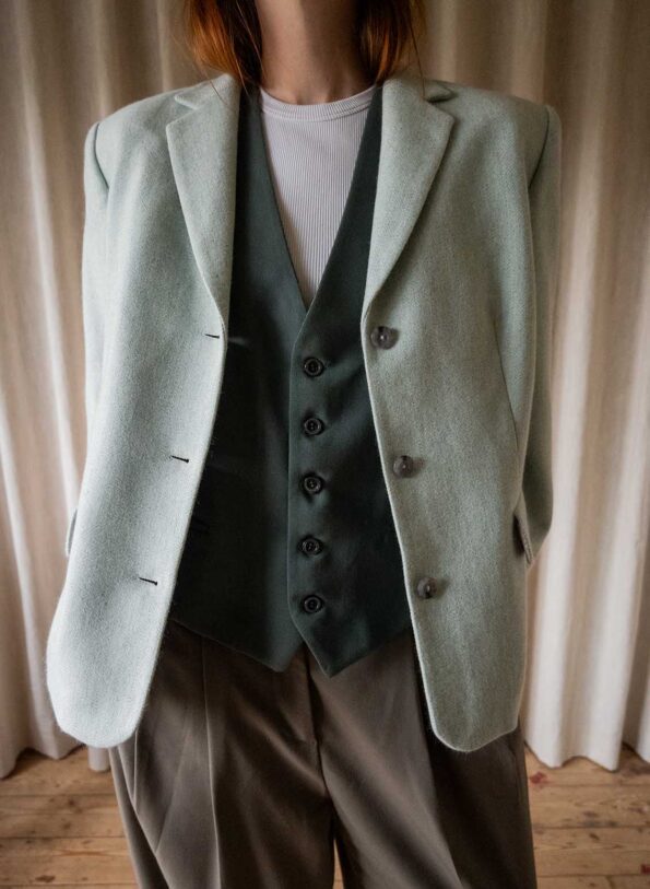 The LAUREL cashmere blend mint blazer - Size up to 40 - Image 2