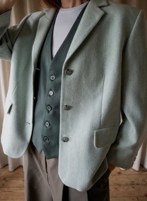 The LAUREL cashmere blend mint blazer - Size up to 40 - Image 4