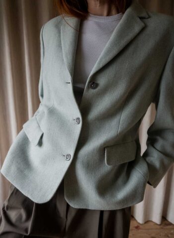 The LAUREL cashmere blend mint blazer - Size up to 40