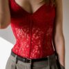 The lace red bustier - Size 38 up to 40 - Image 6