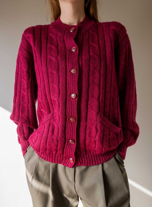 The raspberry cable cardigan - Size up to 42 - Image 3