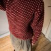The nordic knitted jumper in wine red - Size up to 42