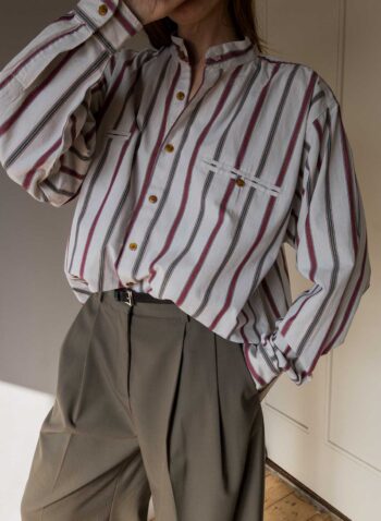 The striped cotton shirt - Size up to 42