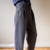 The wool Striped tailored pant with high waist - Size up to S