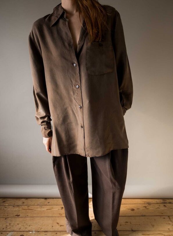 The brown cotton shirt - Size up to 38 - Image 3