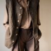 The boiled wool deep brown waistcoat - Size up to 42 - Image 2