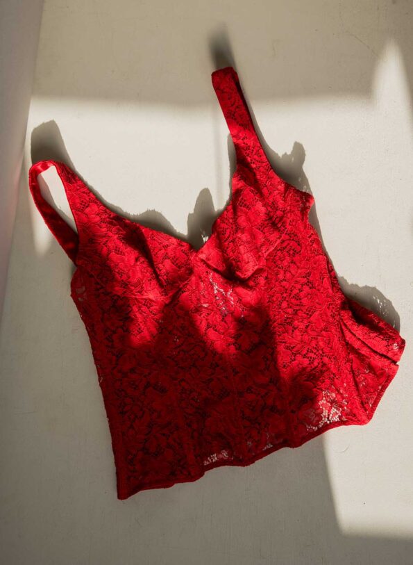 The lace red bustier - Size 38 up to 40 - Image 5