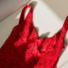 The lace red bustier - Size 38 up to 40