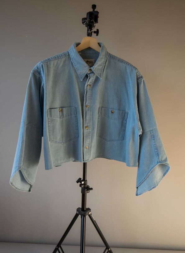 &II upcycled: The detailed sleeve denim shirt - Size up to 42 - Image 4