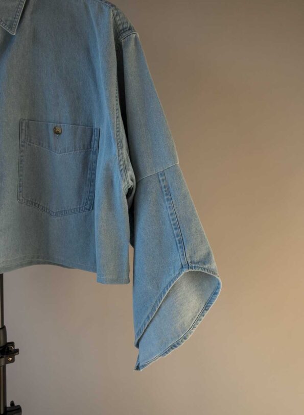 &II upcycled: The detailed sleeve denim shirt - Size up to 42 - Image 11