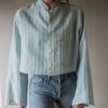 &II upcycled: The striped 100% popeline cotton detailed sleeve shirt - Size up to 38 - Image 3