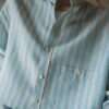 &II upcycled: The striped 100% popeline cotton detailed sleeve shirt - Size up to 38 - Image 8
