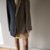 &II upcycled: The two tone blazer in beige and antra - Size up to 42 - Image 3