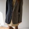 &II upcycled: The two tone blazer in beige and antra - Size up to 42 - Image 9