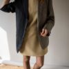 &II upcycled: The two tone blazer in beige and antra - Size up to 42
