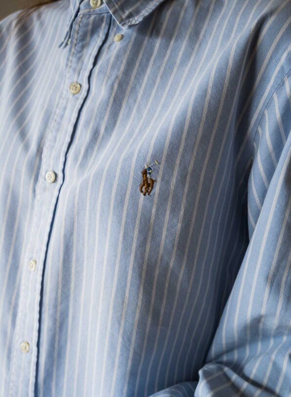 The classic light blue striped RALPH LAUREN shirt - Size up to 38 - Image 2