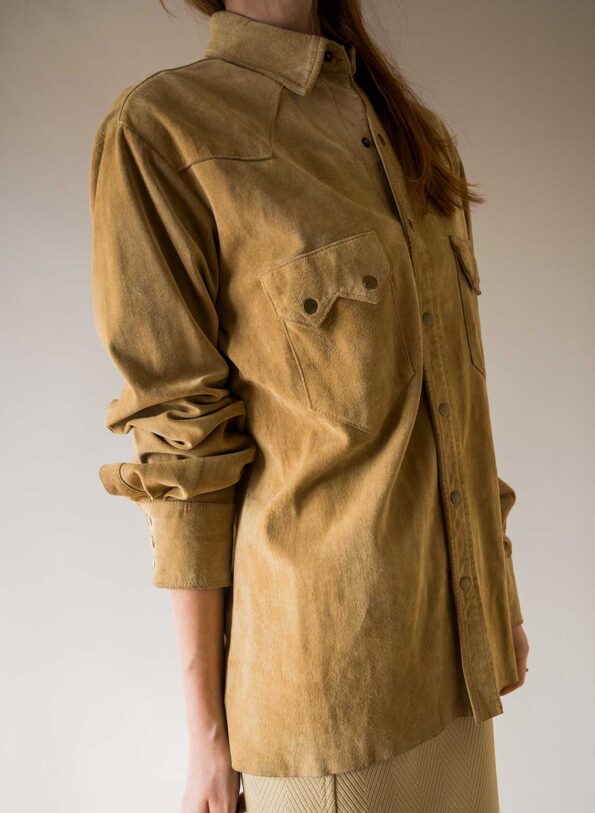The suede light camel shirt - Size up to M - Image 4